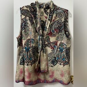 New Directions Multicolor Paisley Blouse